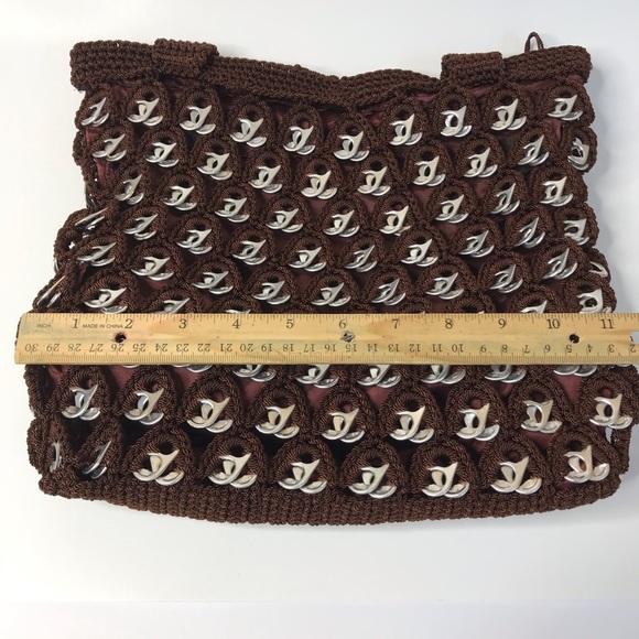 Hand made crochet purse with pop tabs - Picture 7 of 10